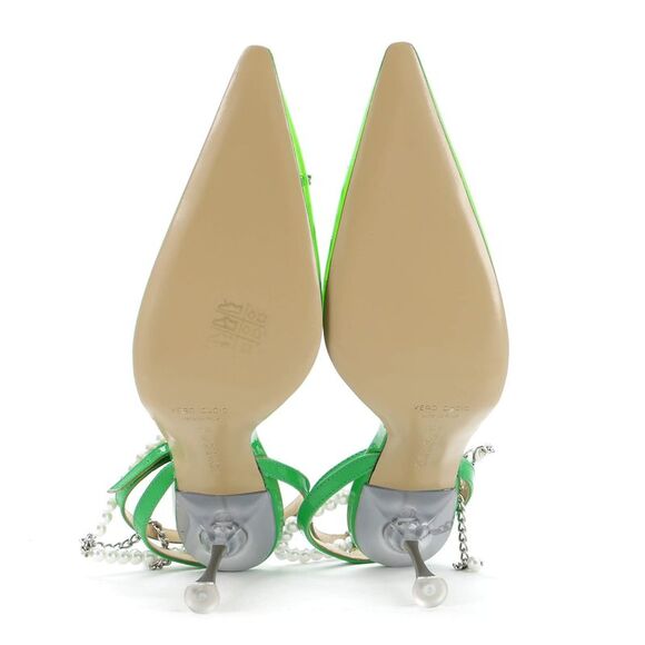 Mach & Mach Women's Matilda Ankle Strap Pumps PVC 100 Green - Picture 4 of 4